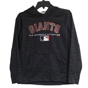 San Francisco Giants MLB Authentic Collection Black‎ Hoodie Boys Youth Sz 10-12